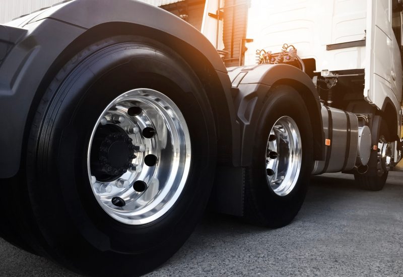 Truck,Wheels,And,A,New,Truck,Tires,Of,Semi,Truck.