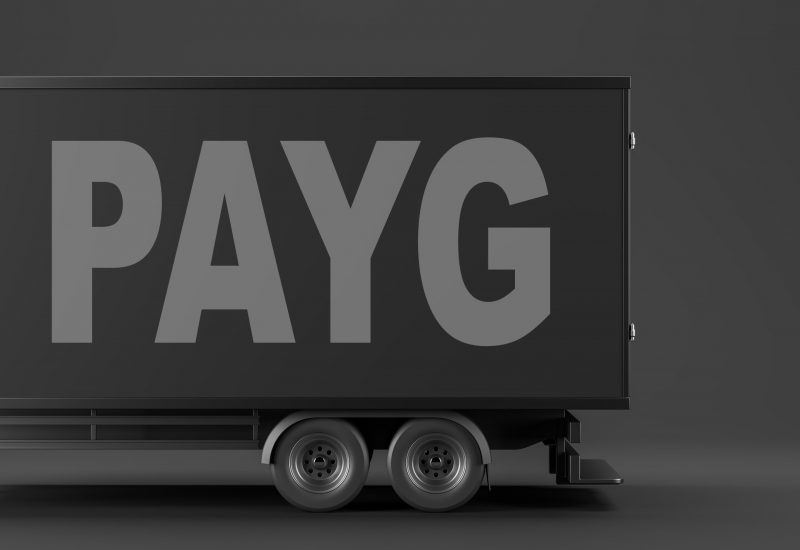 Side view of black truck, isolated over black background. Concept of shipment and delivery. Mock up copy space for text and logo, 3D rendering